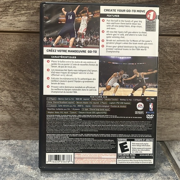 5 for $60 NBA Live 08 PlayStation 2 Game - Picture 4 of 4